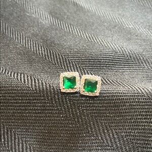 Elegant Green Stud Earrings